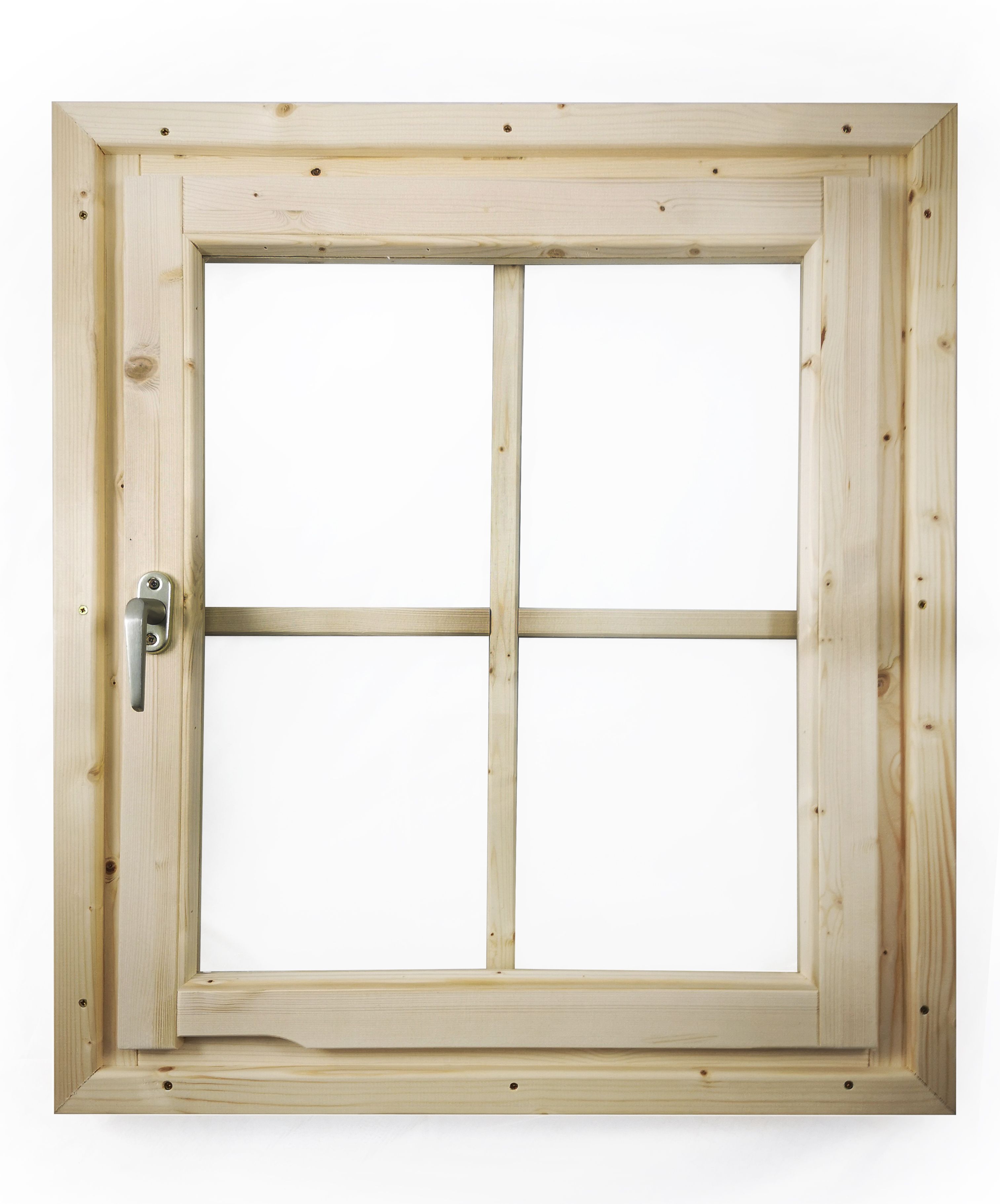 Karibu Dreh-/Kippfenster aus Echtglas 28mm aus Holz, freigestellt