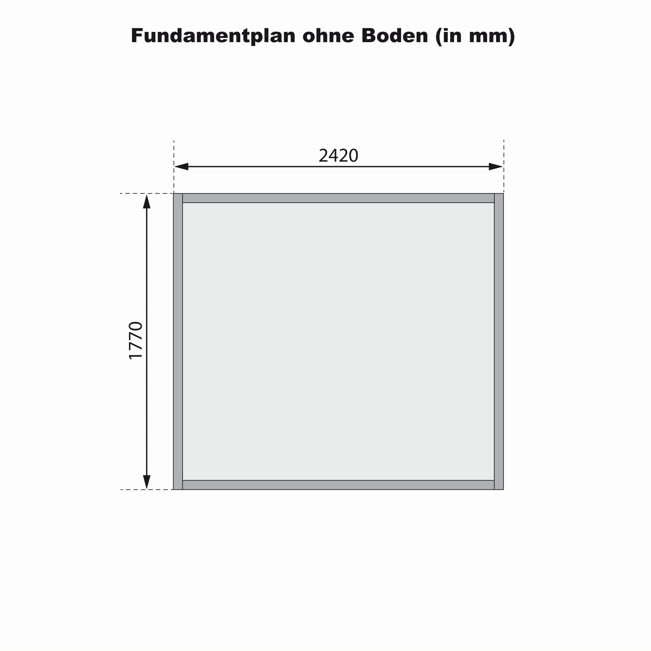 Detailansicht der Karibu Gerätehaus Dalin 1