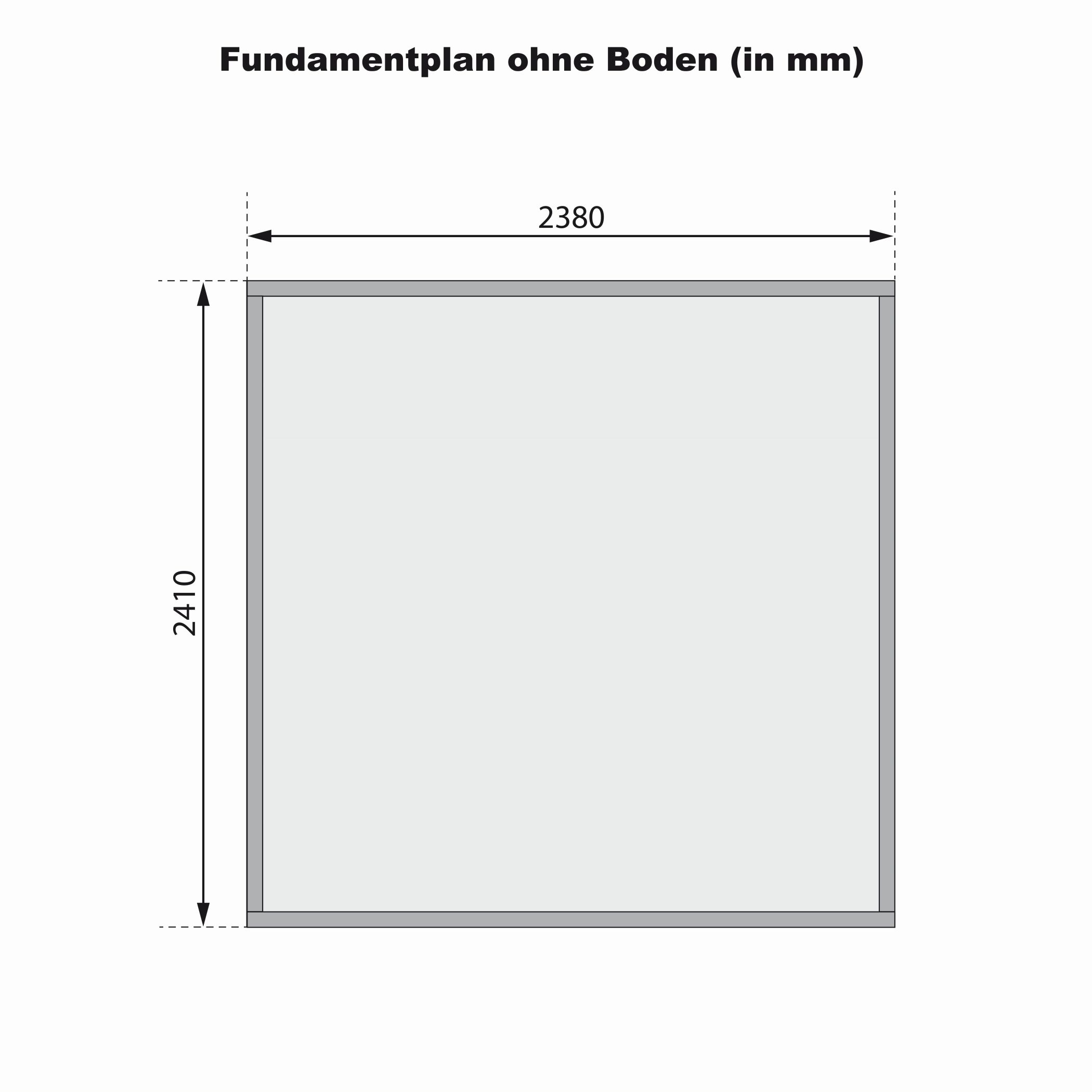 Aufbaudarstellung des Karibu Gerätehaus Merseburg 6 mit Wandprofilen und Pultdach