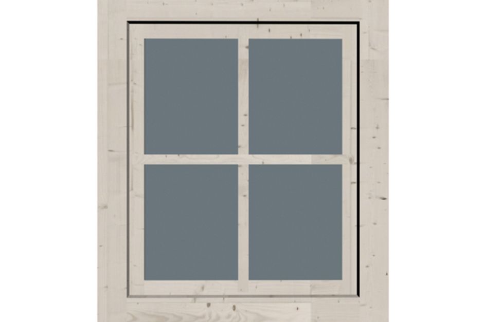 Karibu Dreh-/Kippfenster aus Echtglas 28mm aus Holz, freigestellt