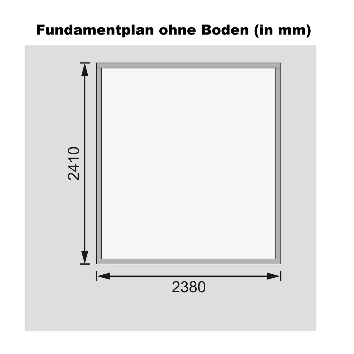 KDI-Unterleger des Karibu Gerätehaus Askola 3,5 aus imprägnierten Bodenbalken