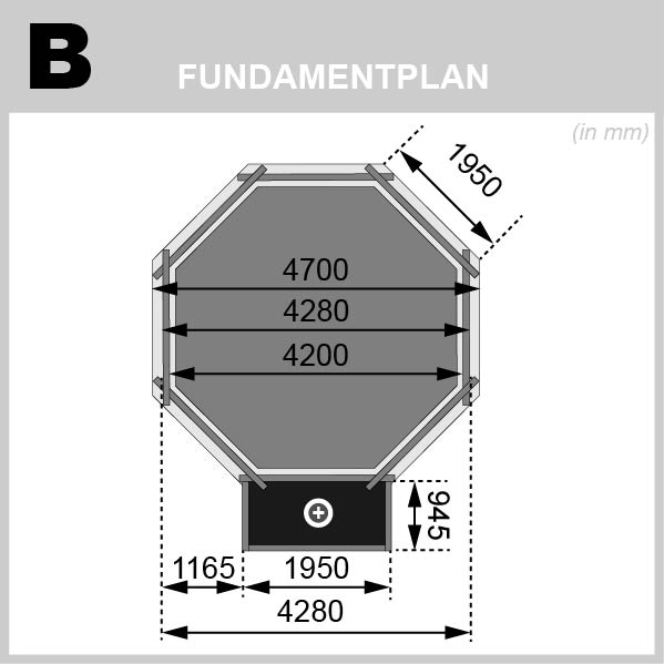 Aufbaudarstellung des Karibu Pool Modell 2 mit Wandprofilen