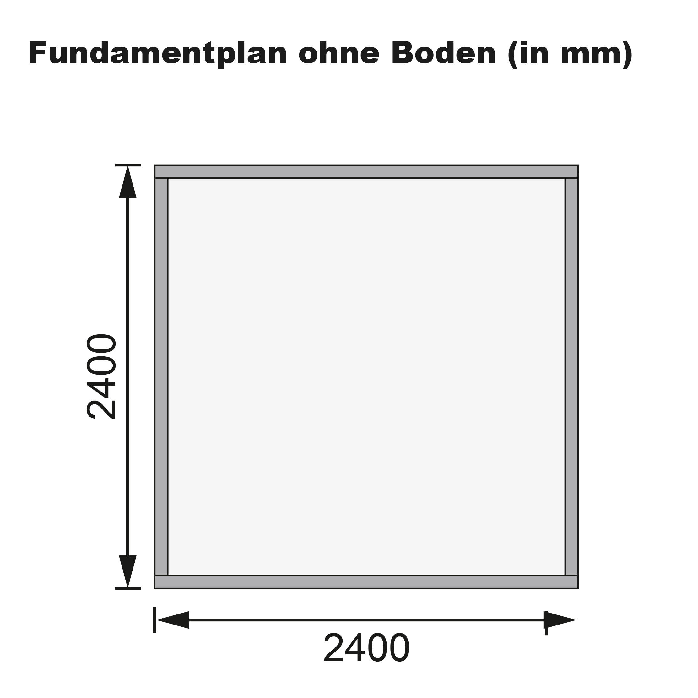 Fundamentplan des Karibu Gartenhaus Kandern 3