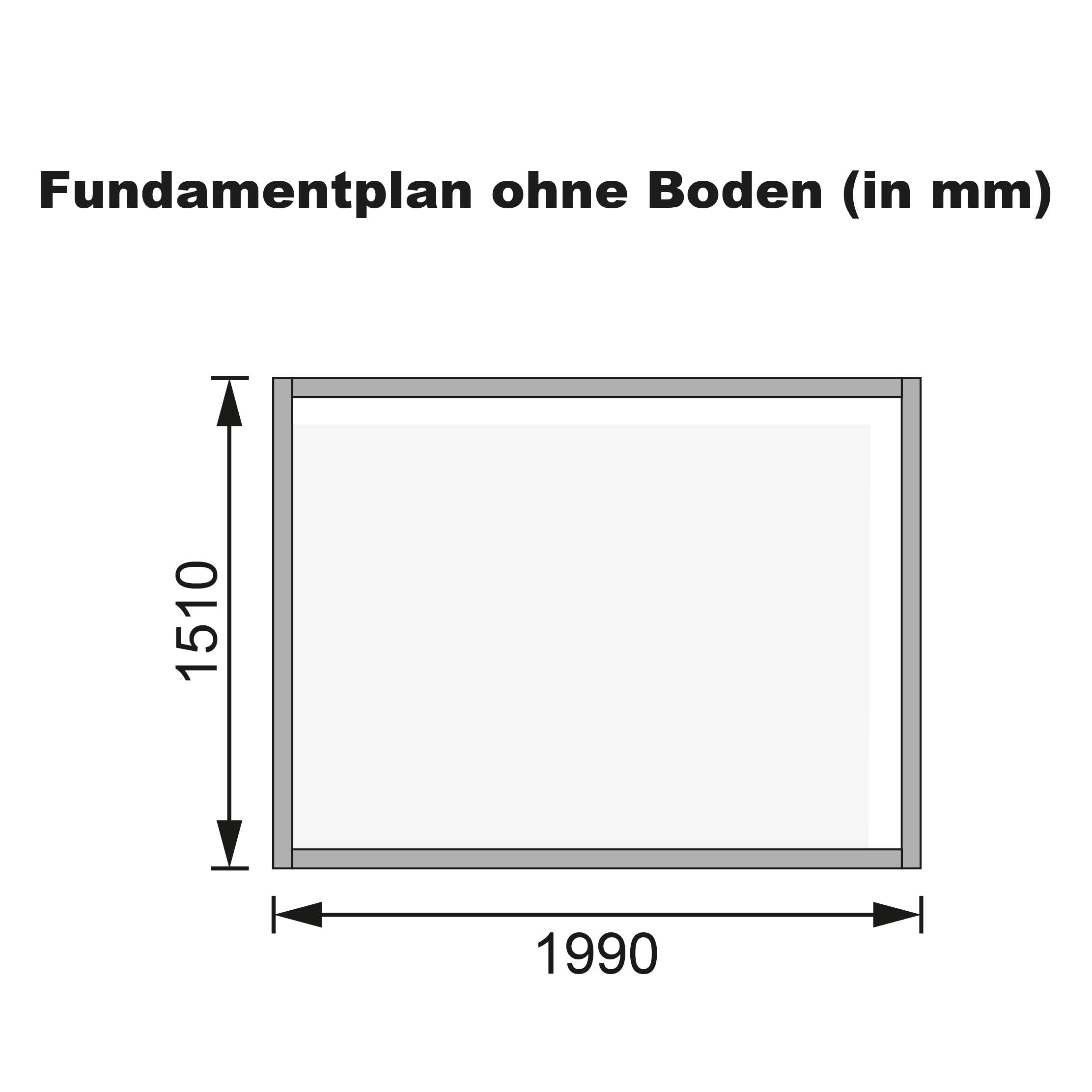Fundamentplan des Karibu Gerätehaus Glücksburg 2