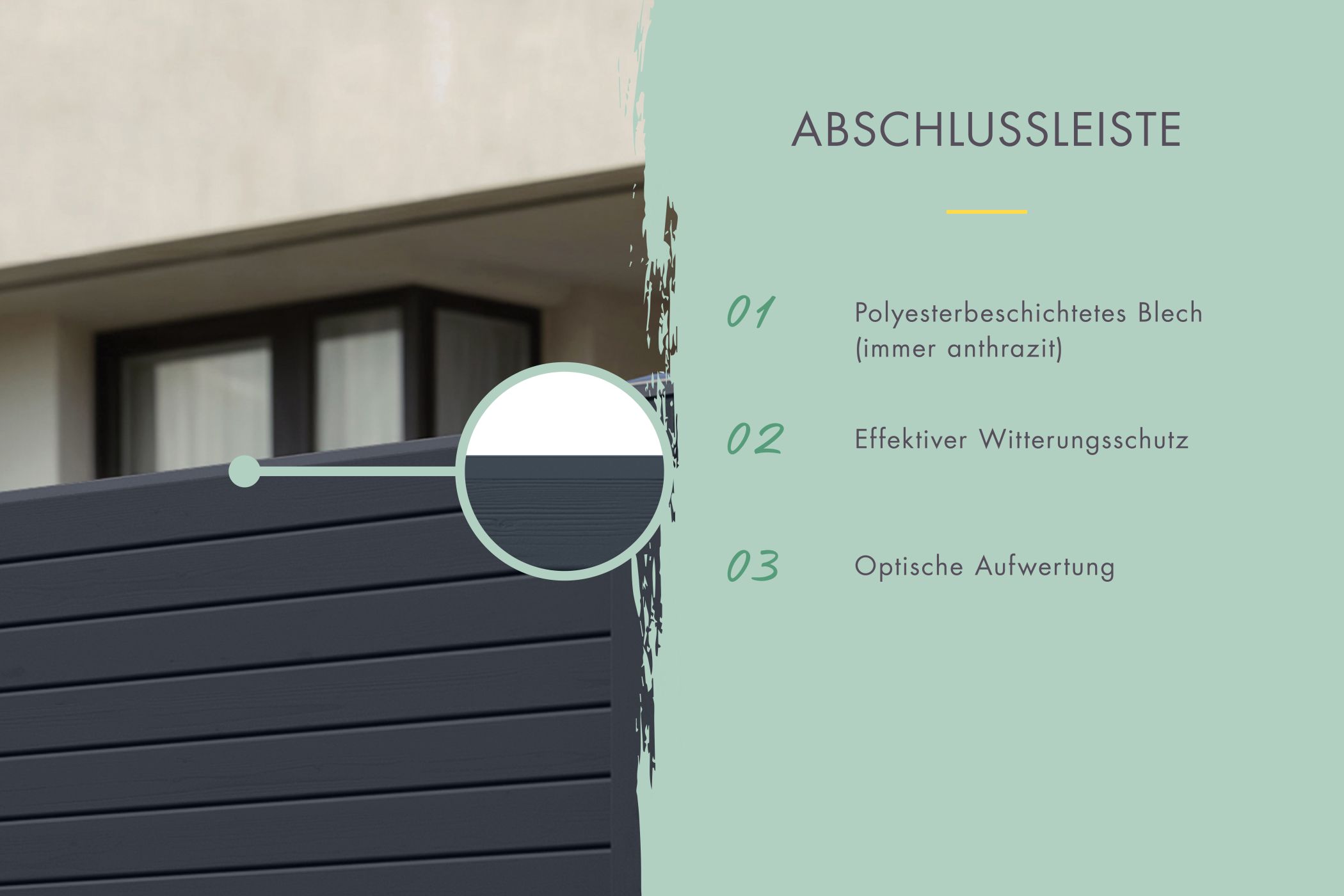 Sichtschutzzaun Komplettset anthrazit / 1-10 Zaunfelder je 195 x 186 cm