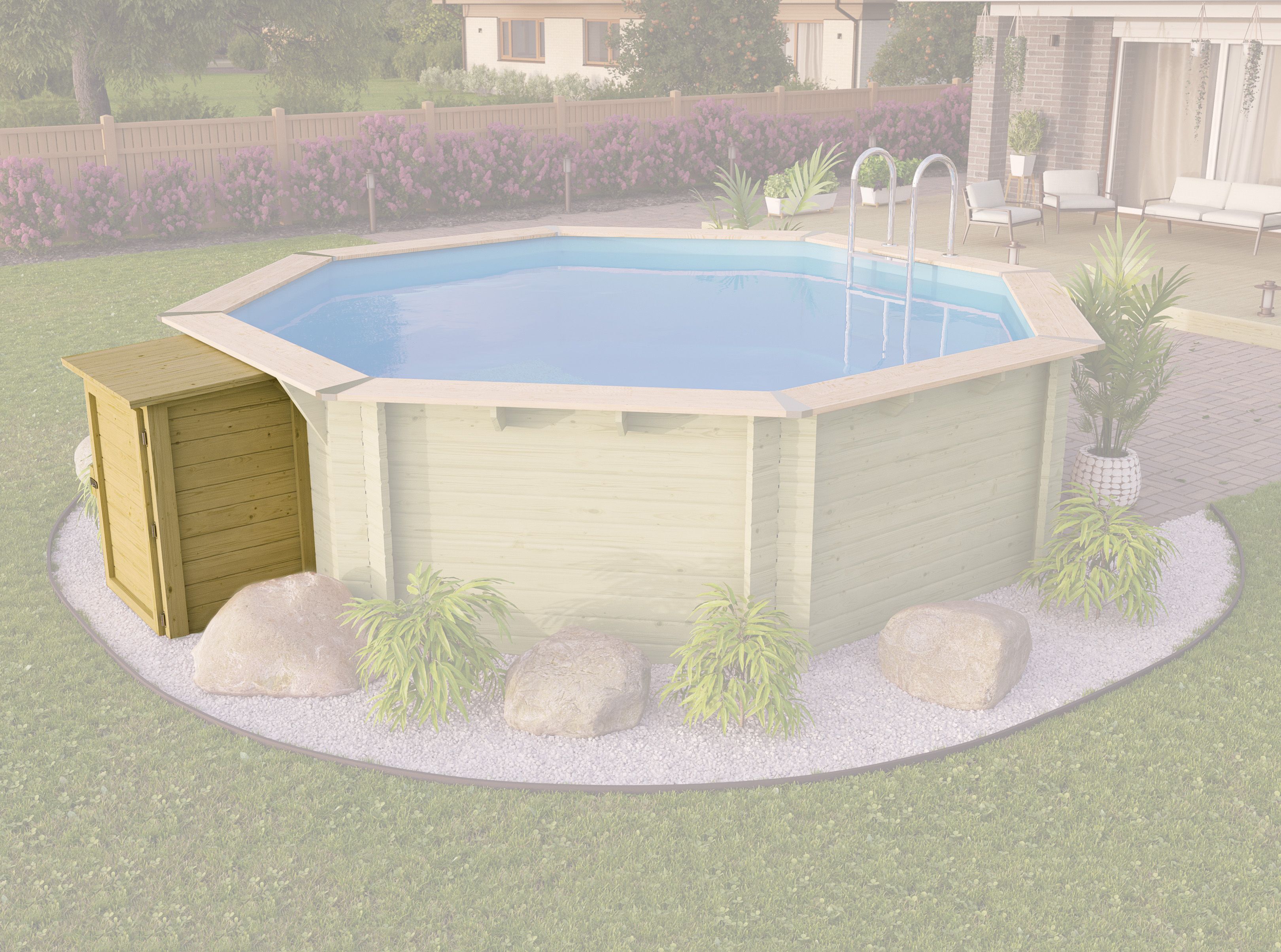 Detailansicht eines Karibu Gartenprodukts aus Holz