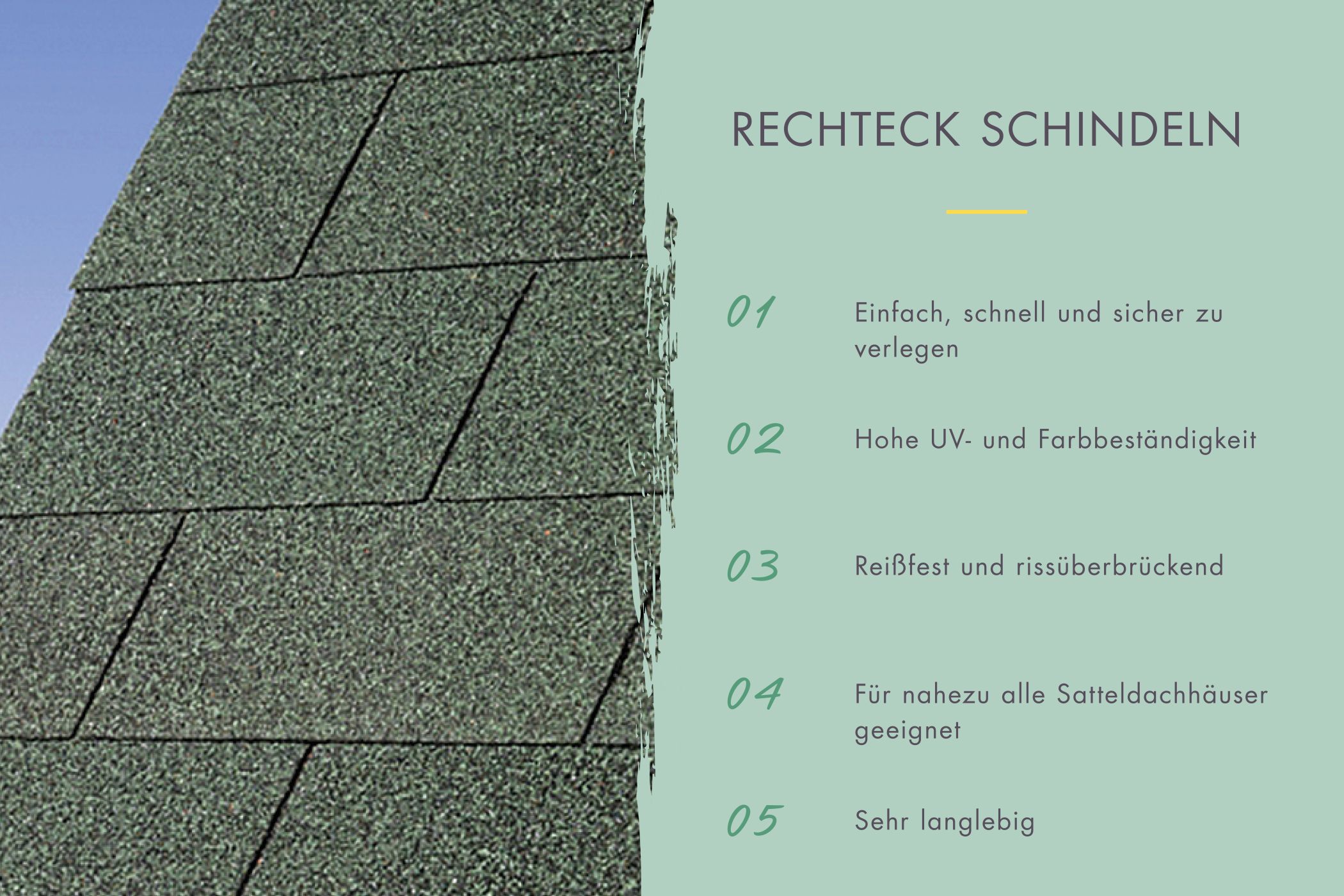 Detailansicht der Karibu Dachschindeln