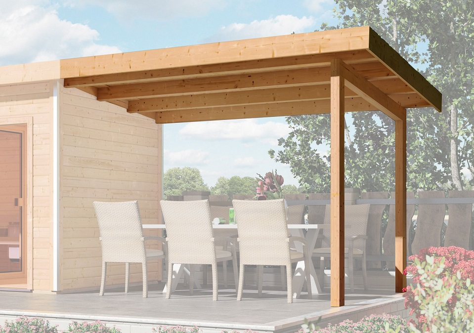 Detailansicht eines Karibu Gartenprodukts aus Holz