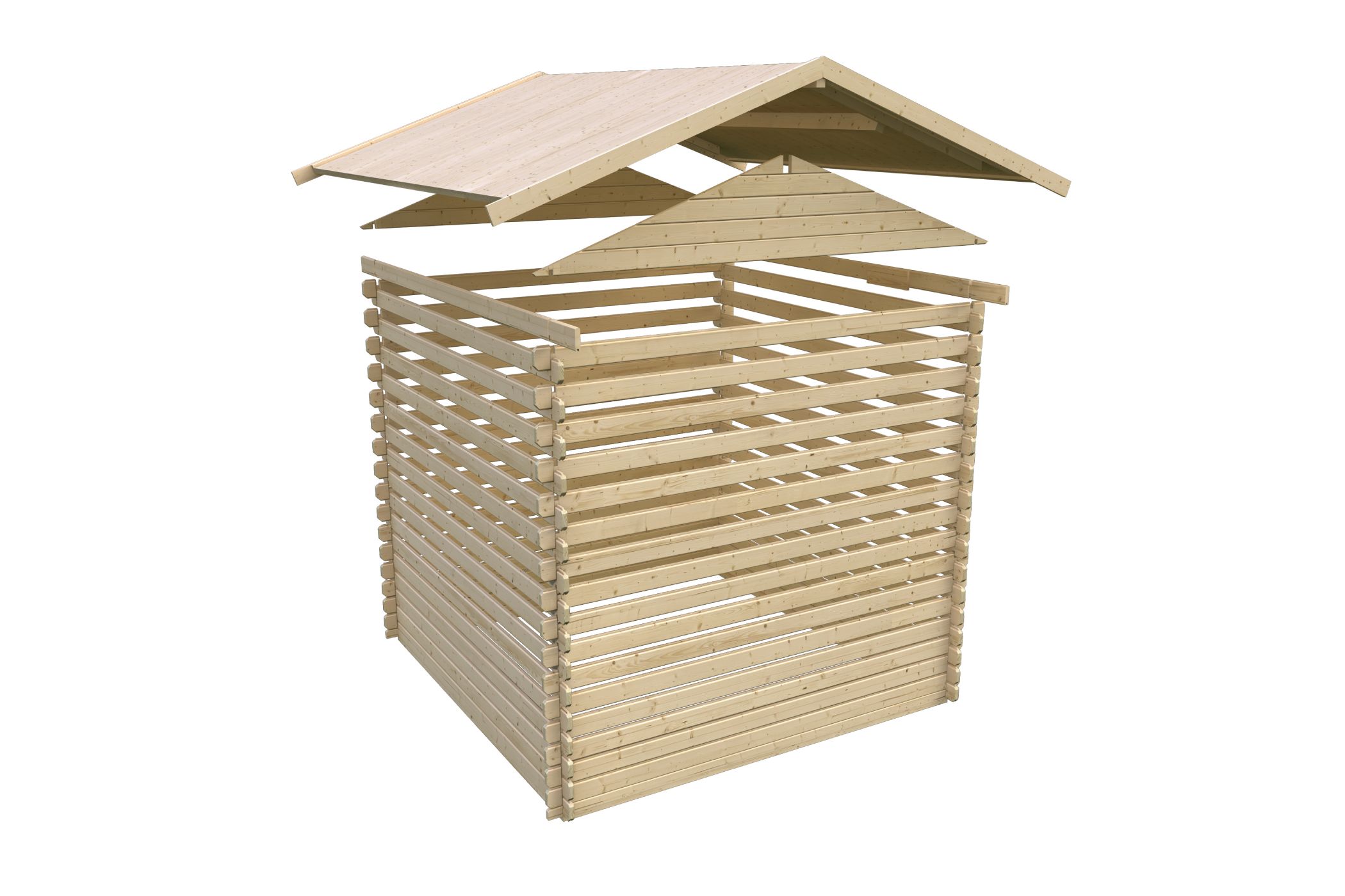 Detailansicht der Karibu großes Gartenhaus Lagor 1