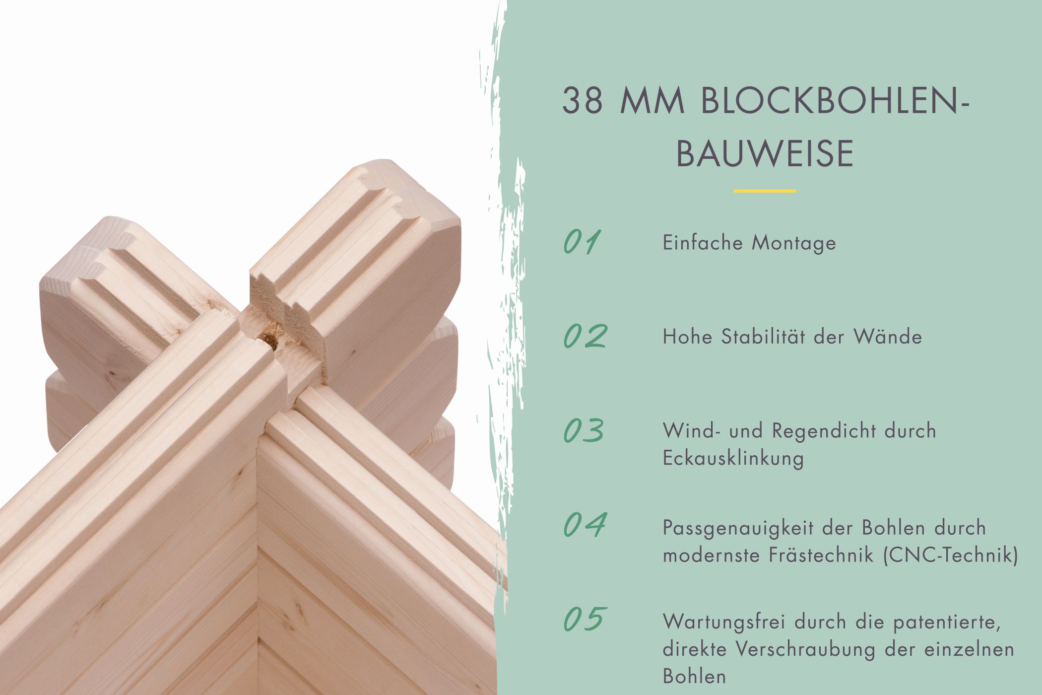 Detailansicht eines Karibu Gartenprodukts aus Holz