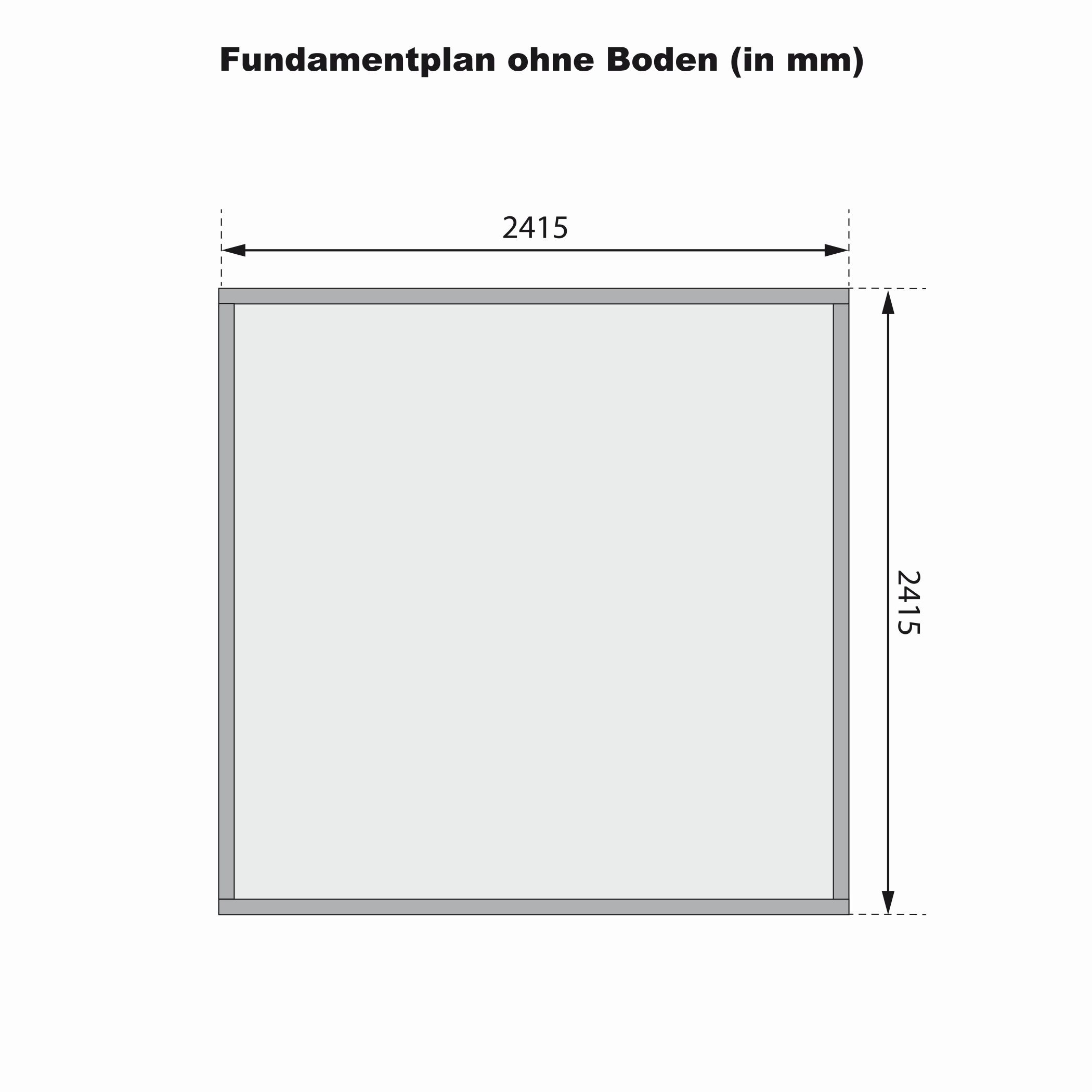Fundamentplan des Karibu Gerätehaus Stockach 4
