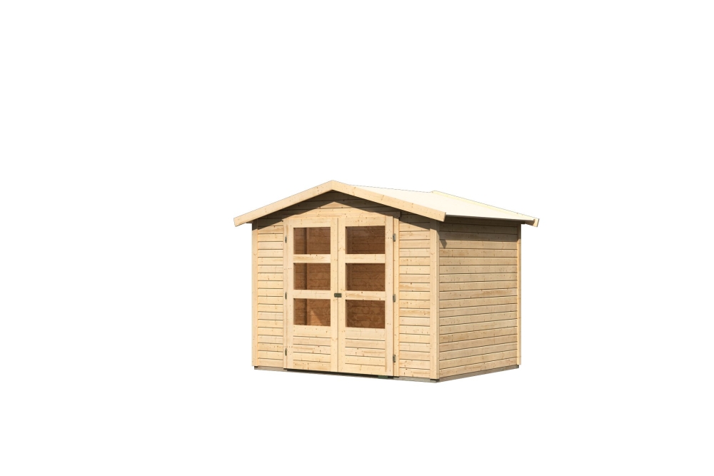 Karibu Gerätehaus Amberg 3 in Naturbelassen, Freisteller