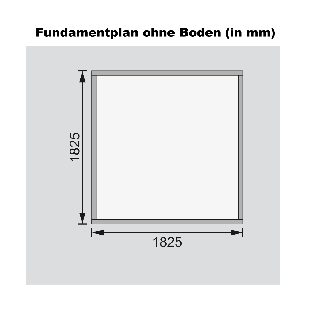 KDI-Unterleger des Karibu Gerätehaus Amberg 2 aus imprägnierten Bodenbalken