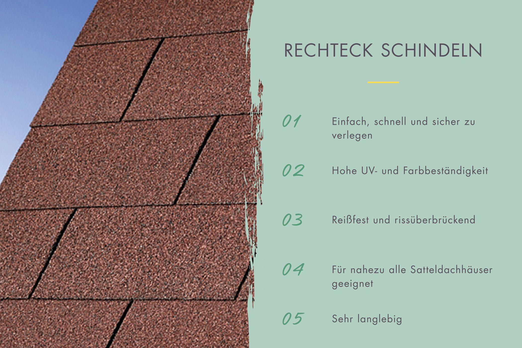 Detailansicht der Karibu Dachschindeln