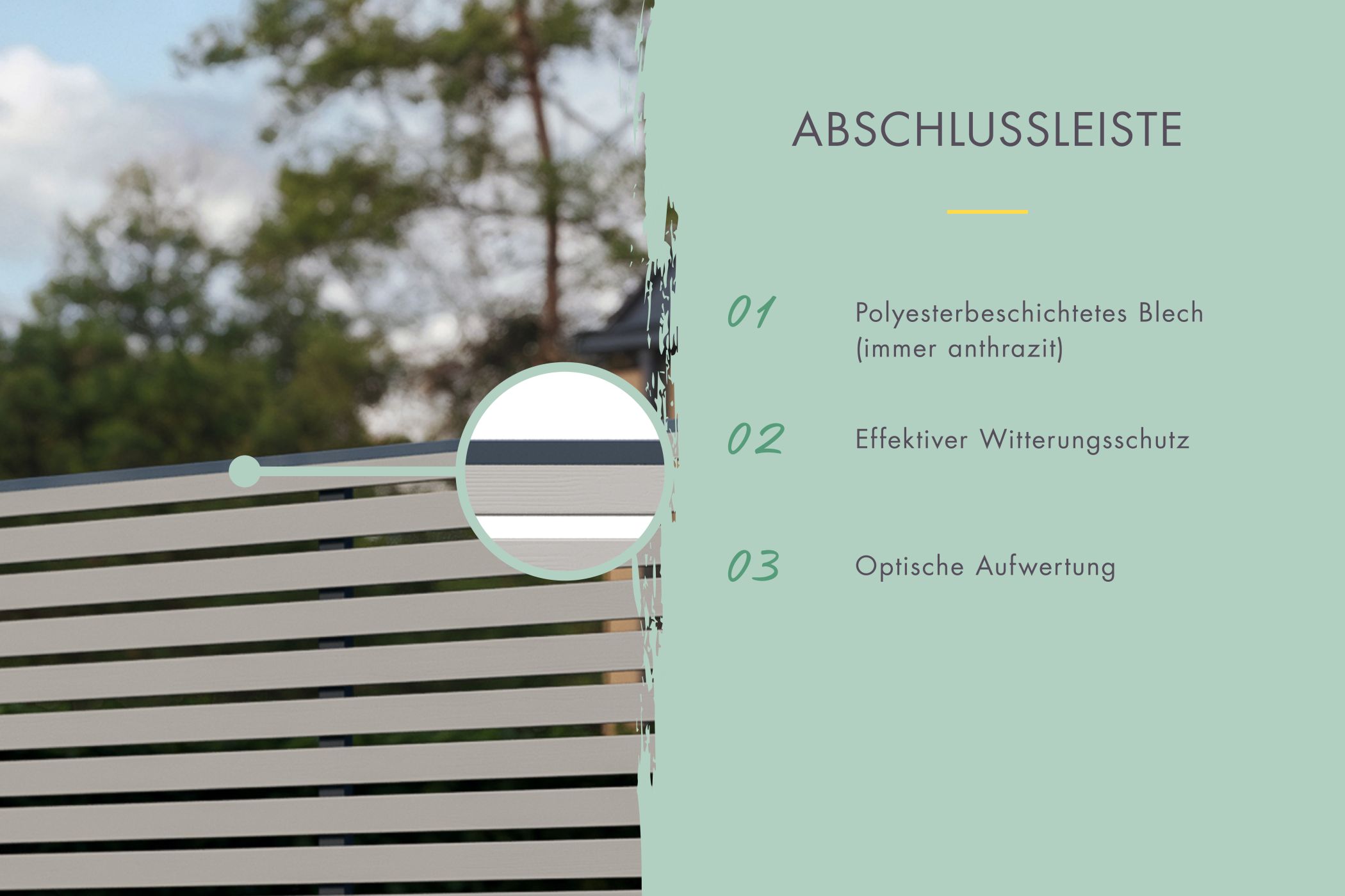 Lamellenzaun Zaunfüllung (ohne Zubehör) lichtgrau / Zaunfeld 90 x 186 cm