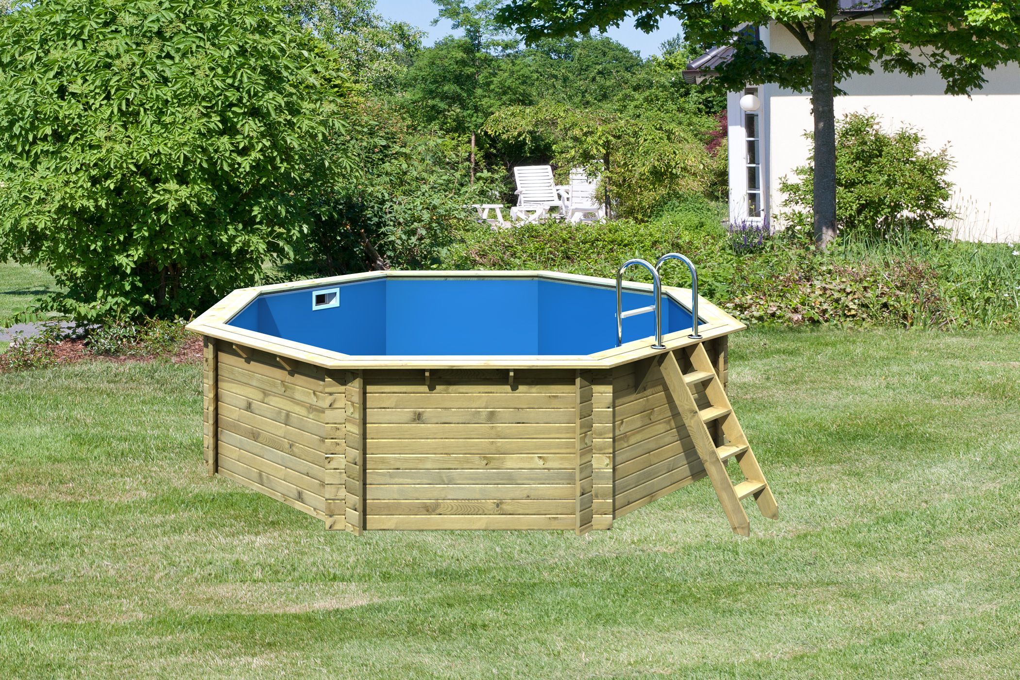 Karibu Pool Modell 2, Außenansicht