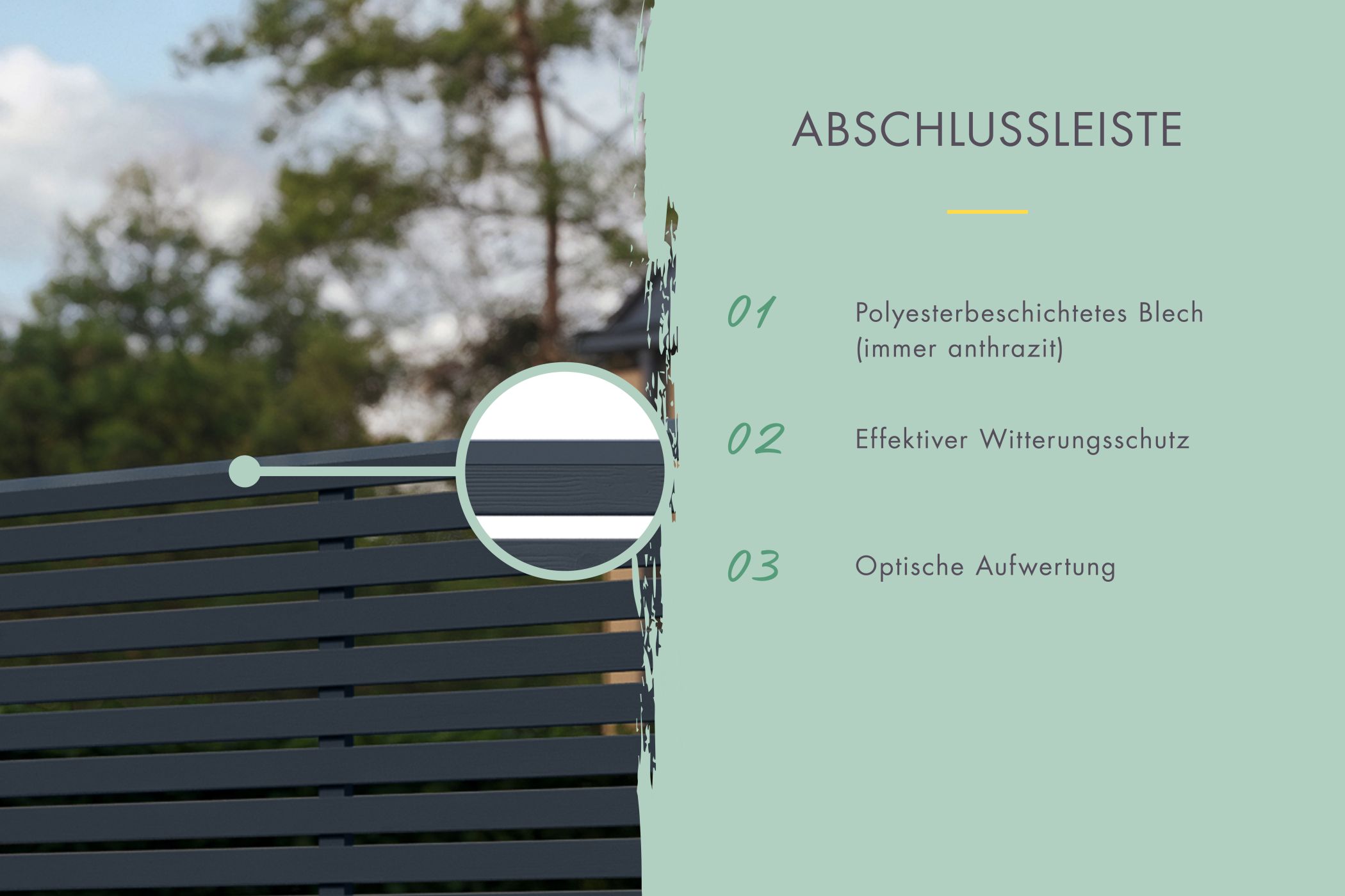 Lamellenzaun Komplettset anthrazit / 1-10 Zaunfelder je 195 x 186 cm