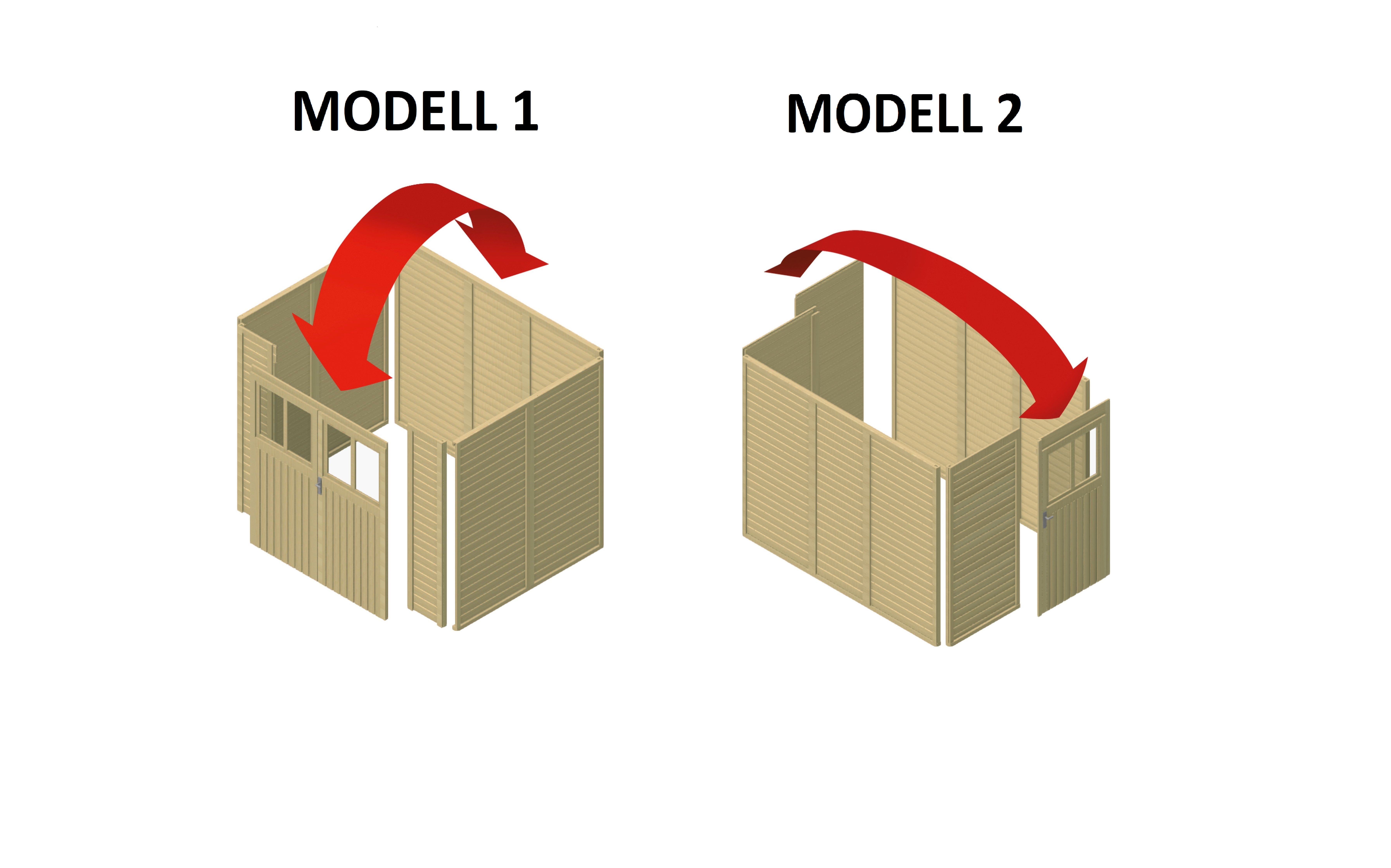 Karibu Geräteraum für Einzelcarport aus KDI-Massivholz als Zubehör für Karibu Carports