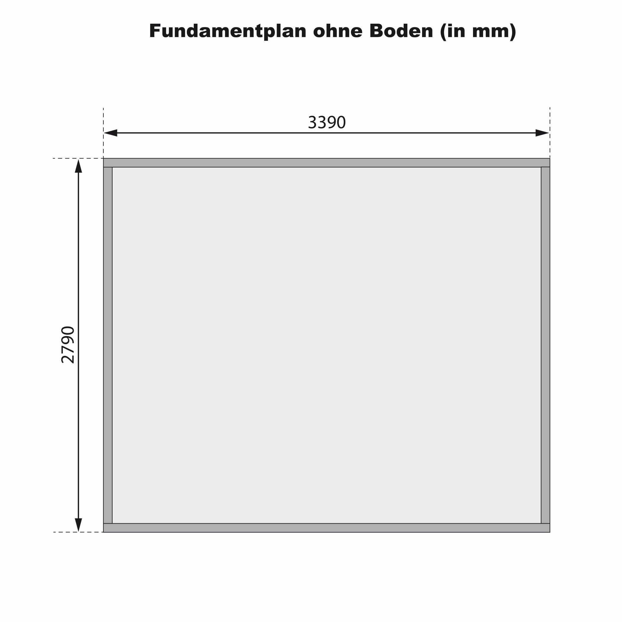 Aufbaudarstellung des Karibu Gartenhaus Benstrup 7 mit Wandprofilen und Pultdach