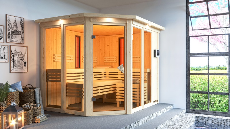 Fenster aus Holz für Karibu Saunen