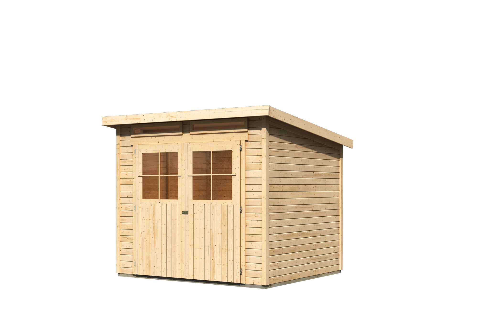 Karibu Gerätehaus Glücksburg 4 in Naturbelassen, Freisteller