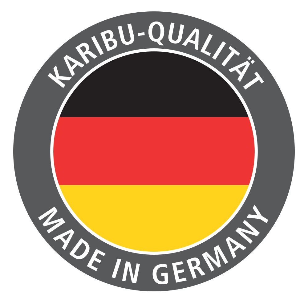 Qualitätssiegel Made in Germany für Karibu Produkte