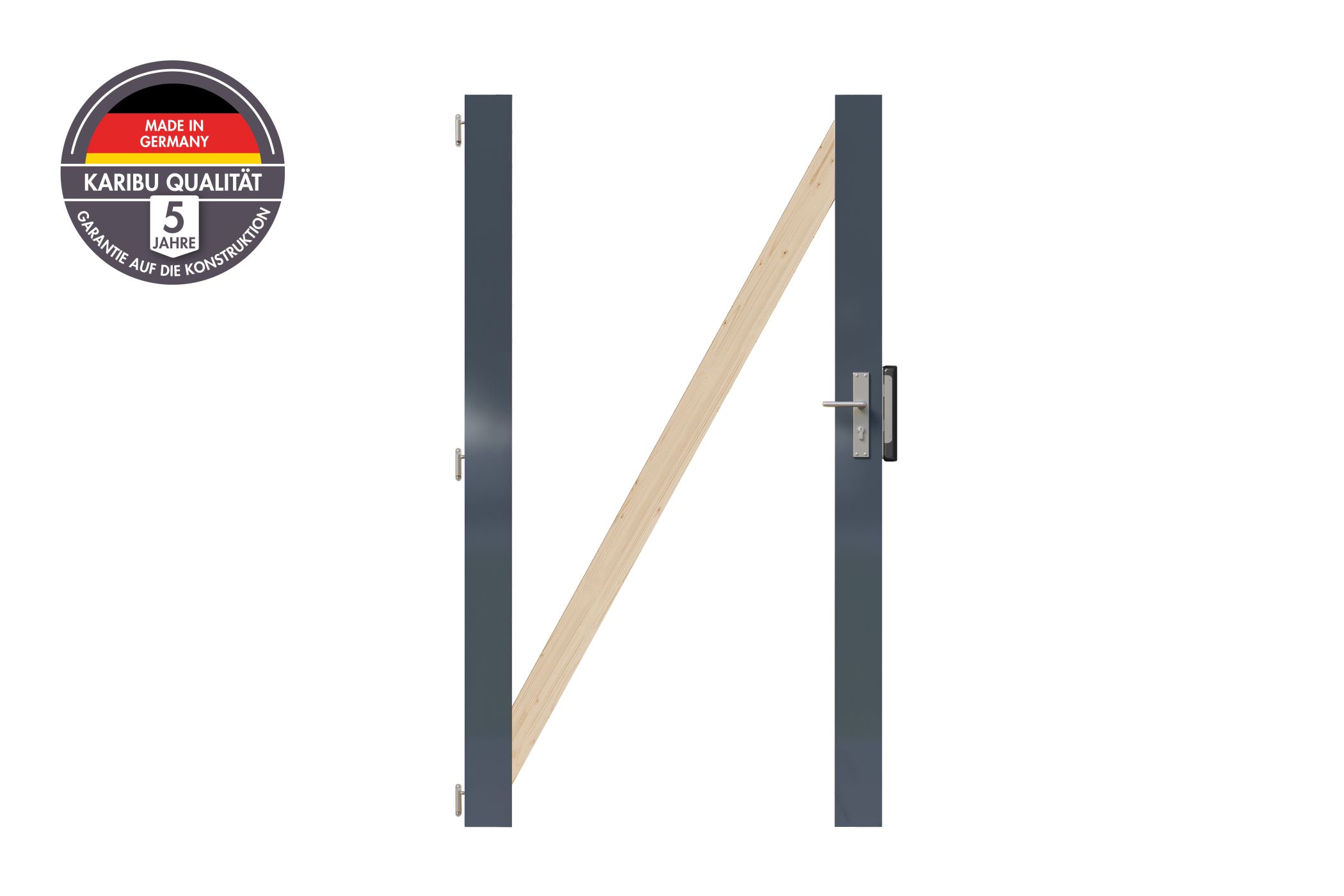 Zauntorrahmen naturbelassen inkl. Schloß/Drücker/Türbänder für 90cm Füllung