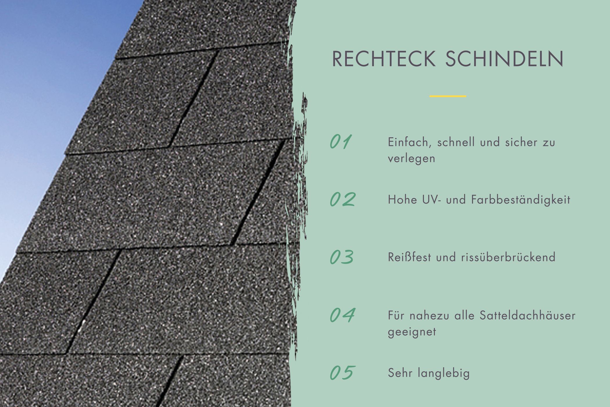 Detailansicht der Karibu Dachschindeln