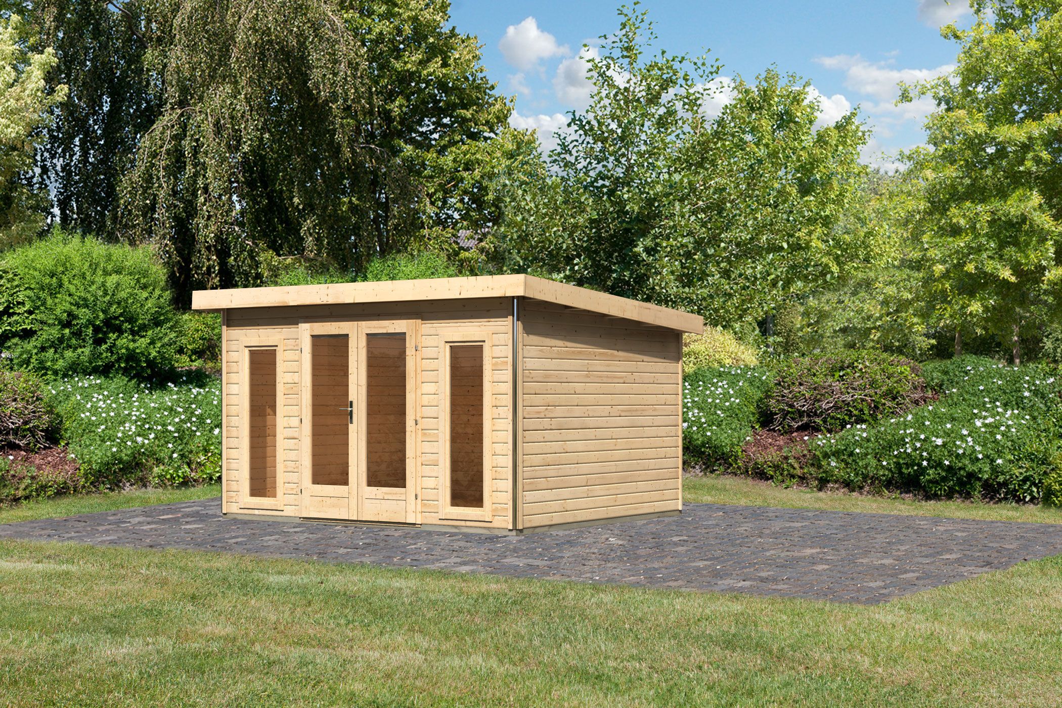 Karibu Poolhaus Radeburg 2 in Naturbelassen, Außenansicht
