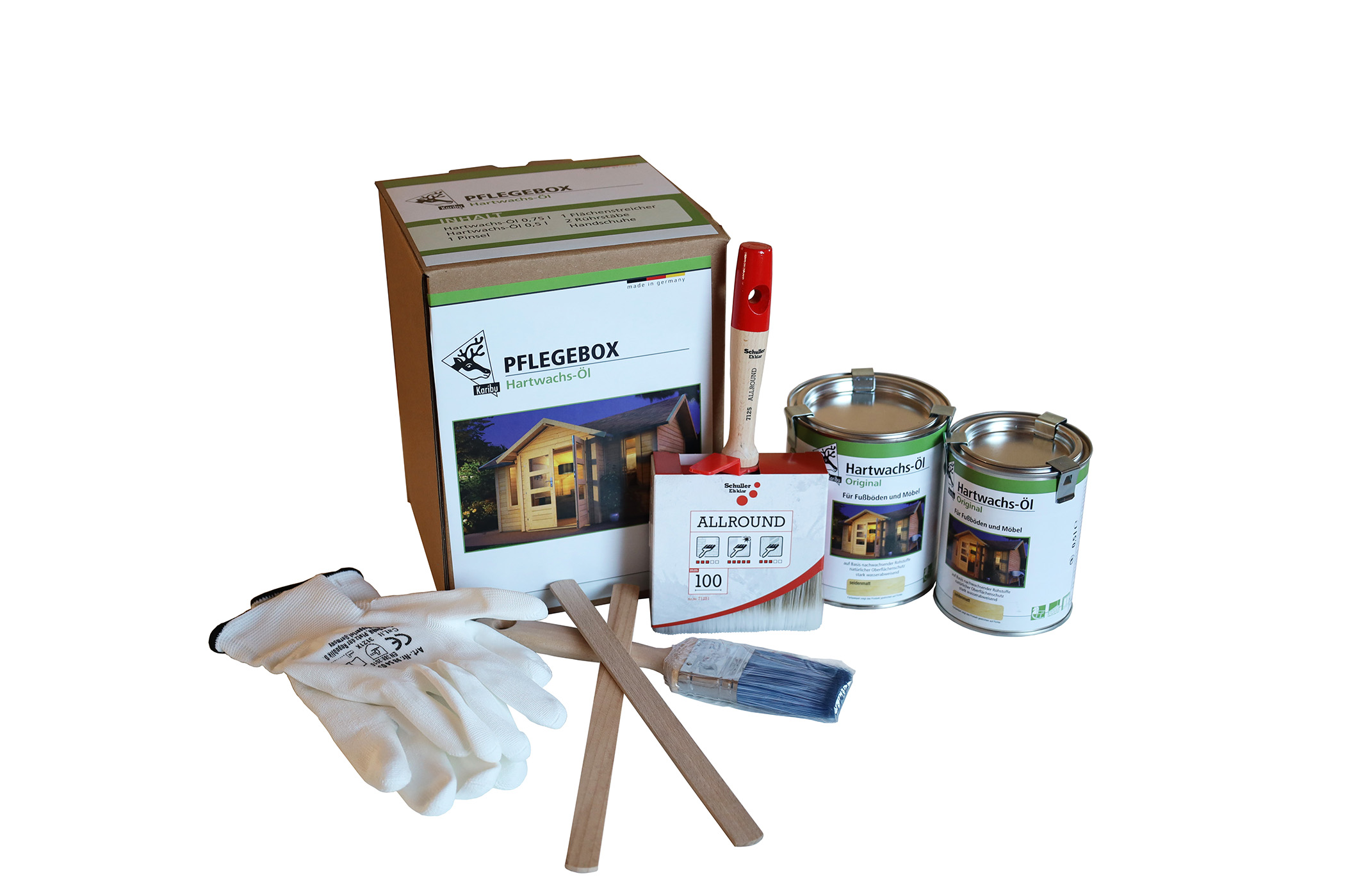 Karibu Pflegebox für den Innenbereich von Gartenhäusern aus Holz, freigestellt
