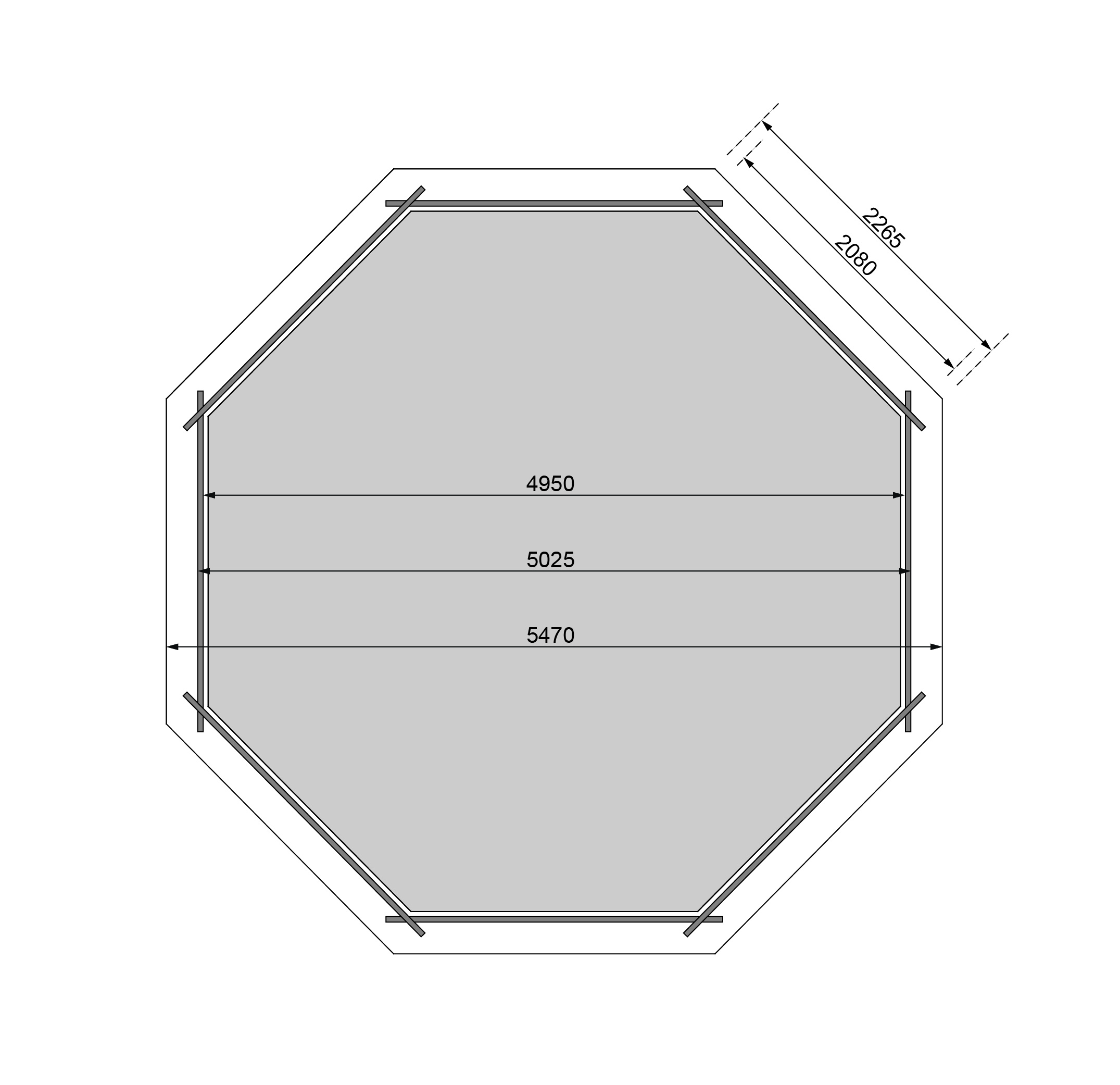 Fundamentplan des Karibu Pool Modell 3
