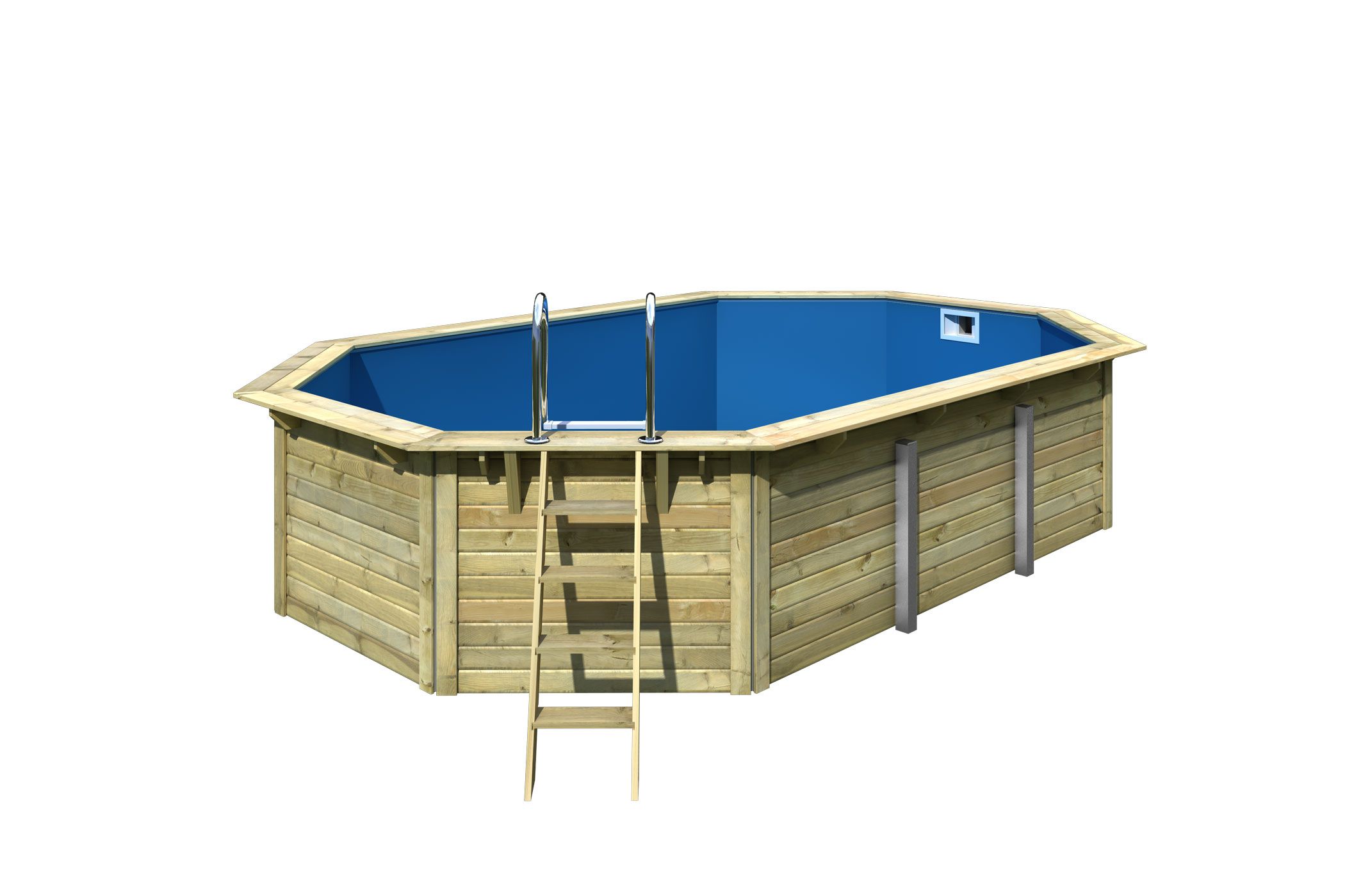 Karibu Pool Modell X4 in Kesseldruckimprägniert, Freisteller