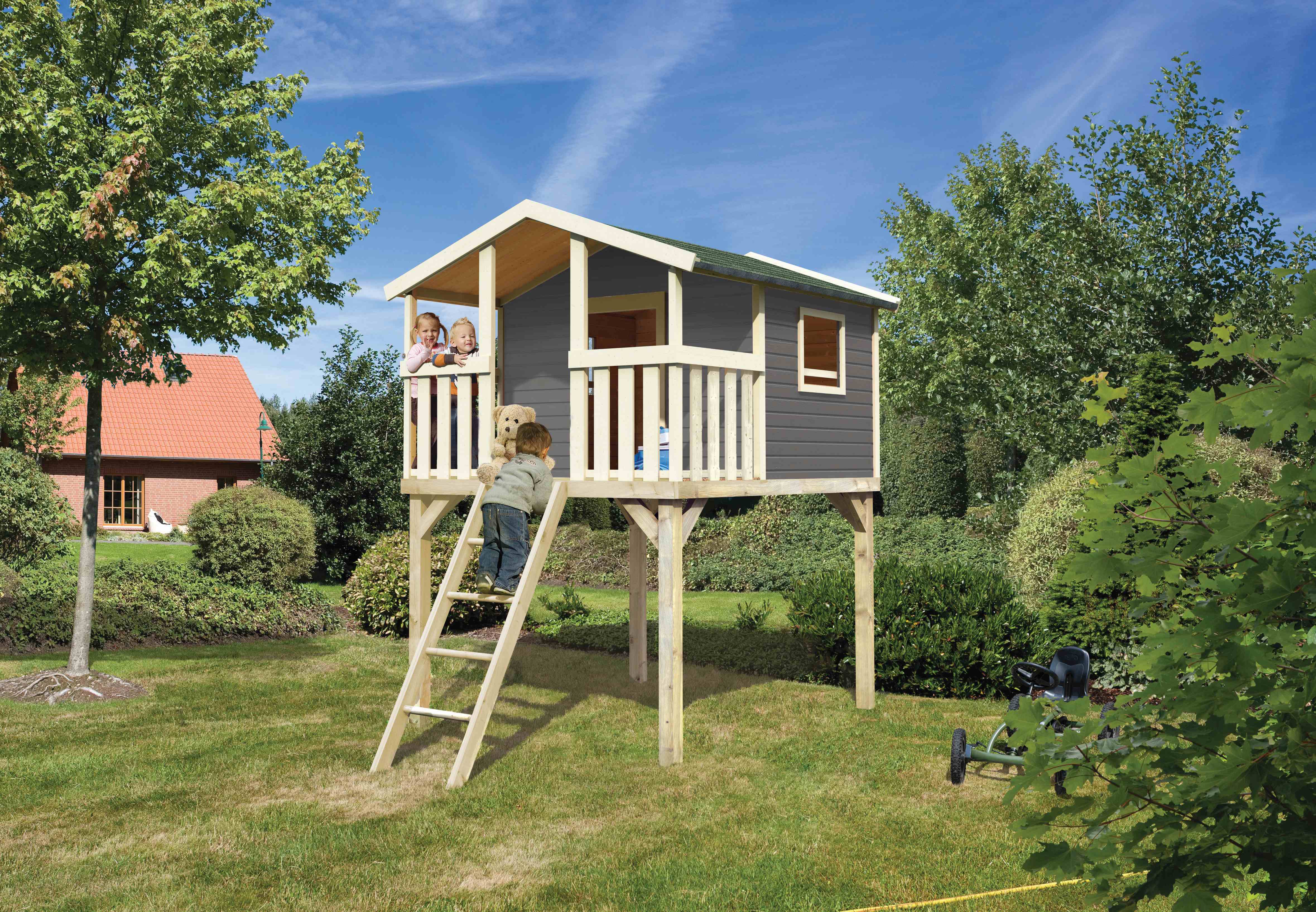 Stelzenhaus Benjamin terragrau / Lagerabverkauf