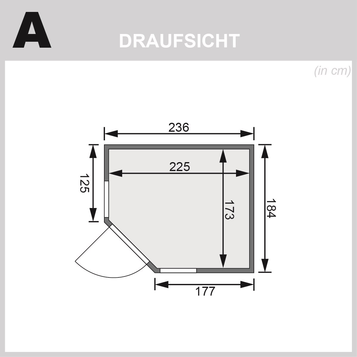 Produkt- und Ausstattungsdetail der Karibu Sauna Sinai 3 aus dem Sortiment von Karibu