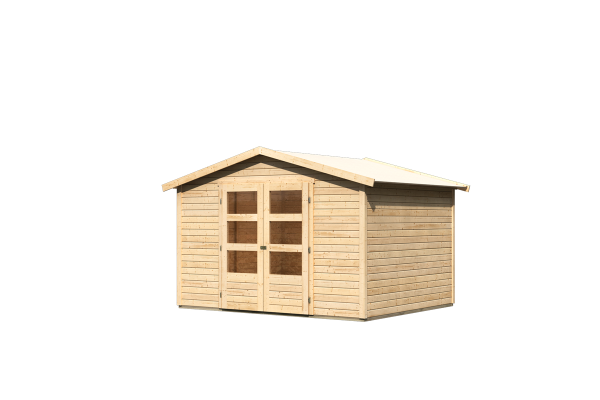 Karibu Gerätehaus Amberg 4 in Naturbelassen, Freisteller