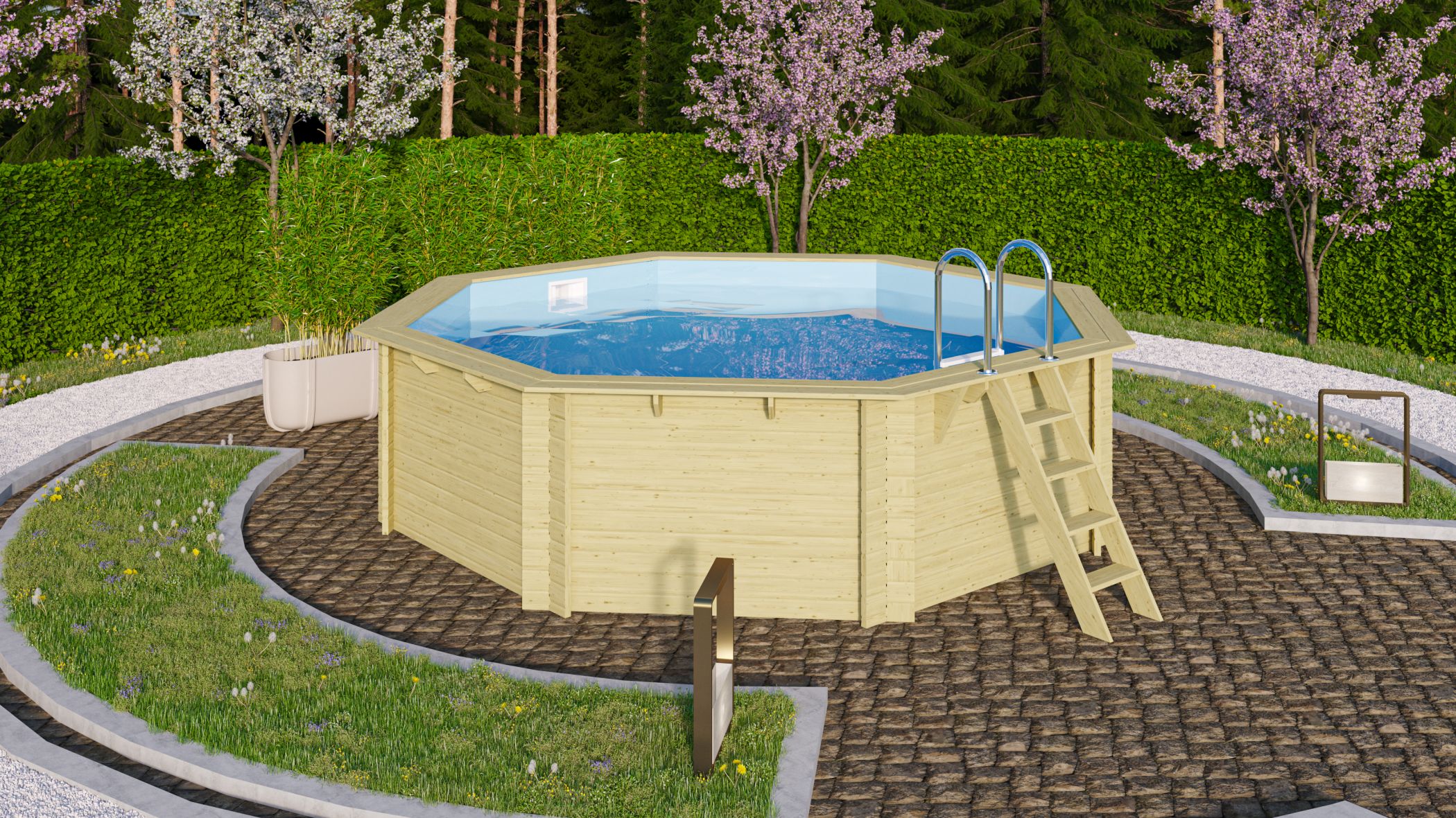 Karibu Pool Modell 2 im Garten