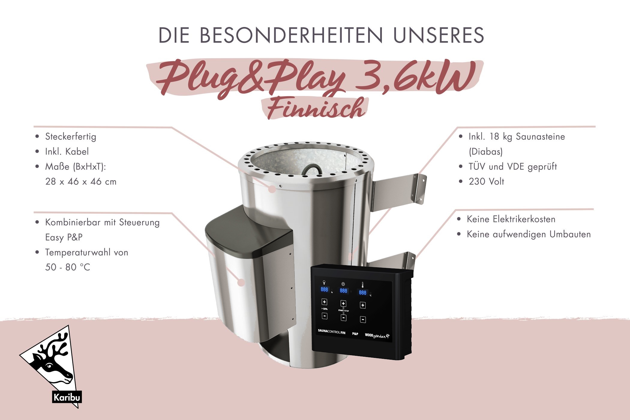 Produktbild eines Karibu Gartenprodukts aus Holz, im Garten aufgebaut