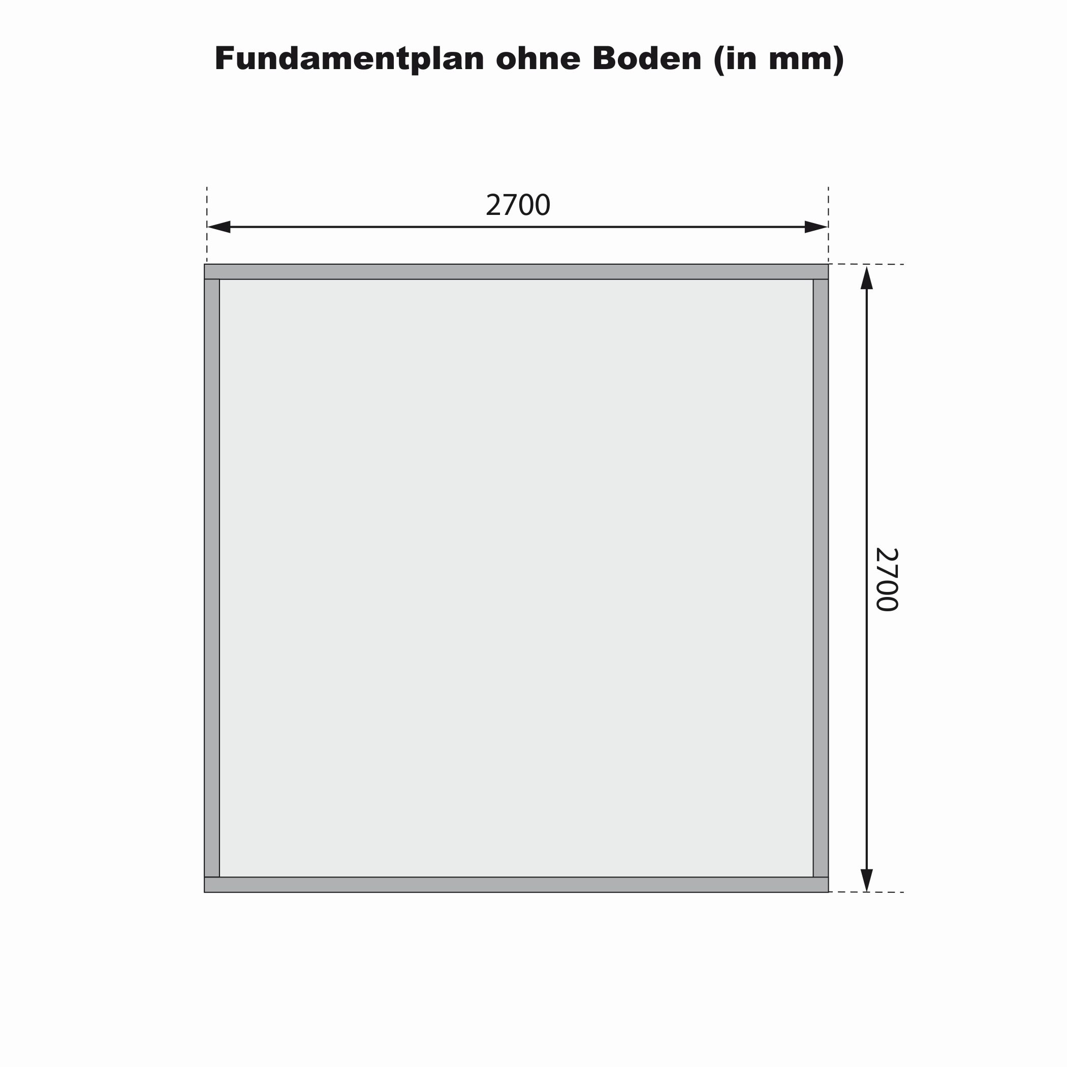 Technische Zeichnung des Karibu Gartenhaus Holz & Metall Pluto 6
