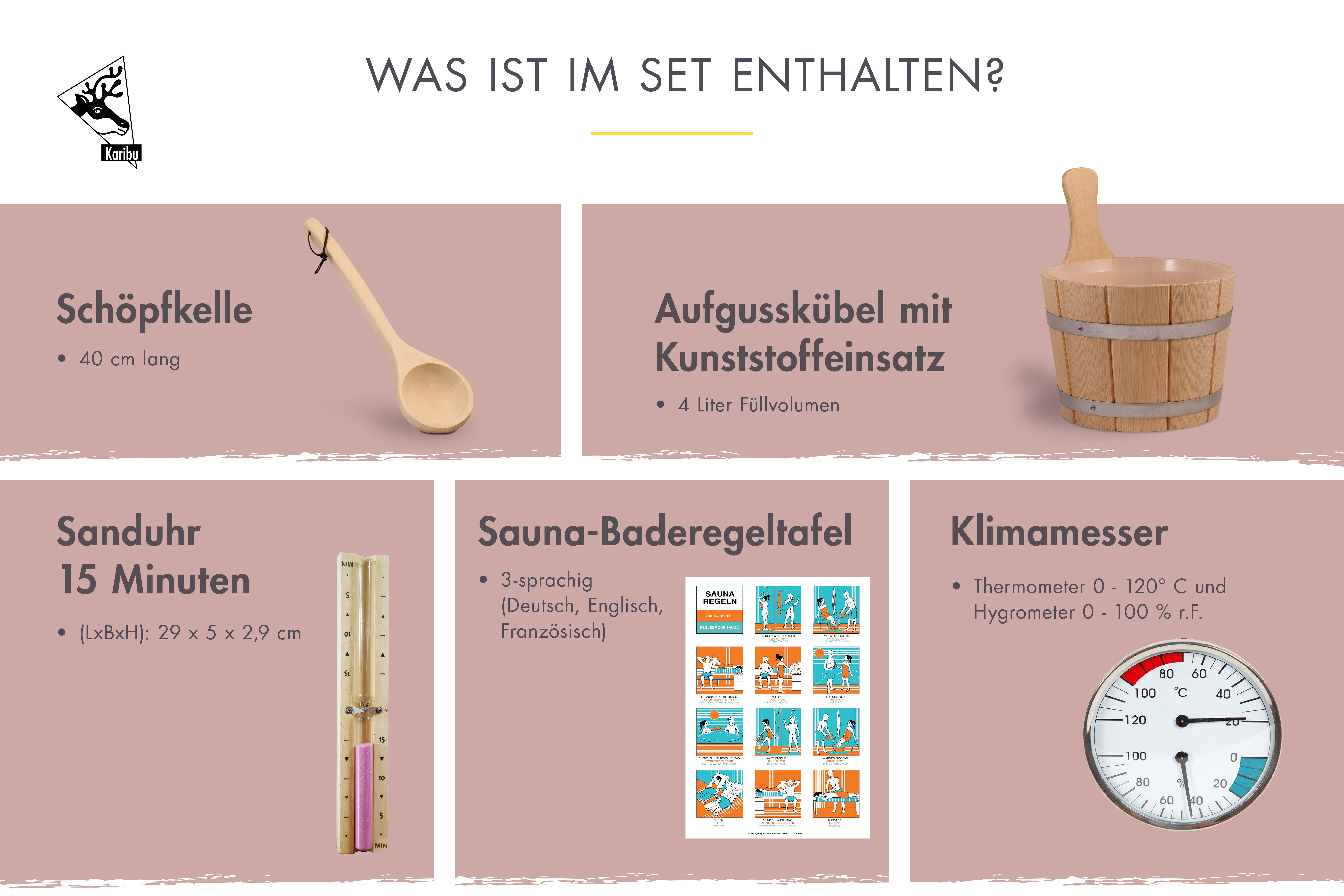 Maßzeichnung eines Karibu Gartenprodukts mit Bemaßung von Grundfläche und Höhe