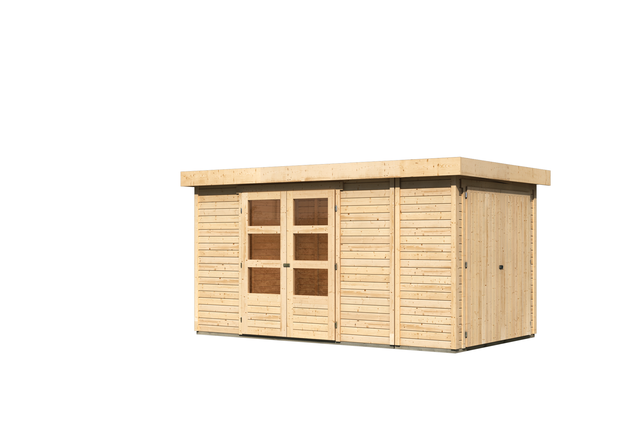 Karibu großes Gerätehaus Retola 5 in Naturbelassen, Freisteller
