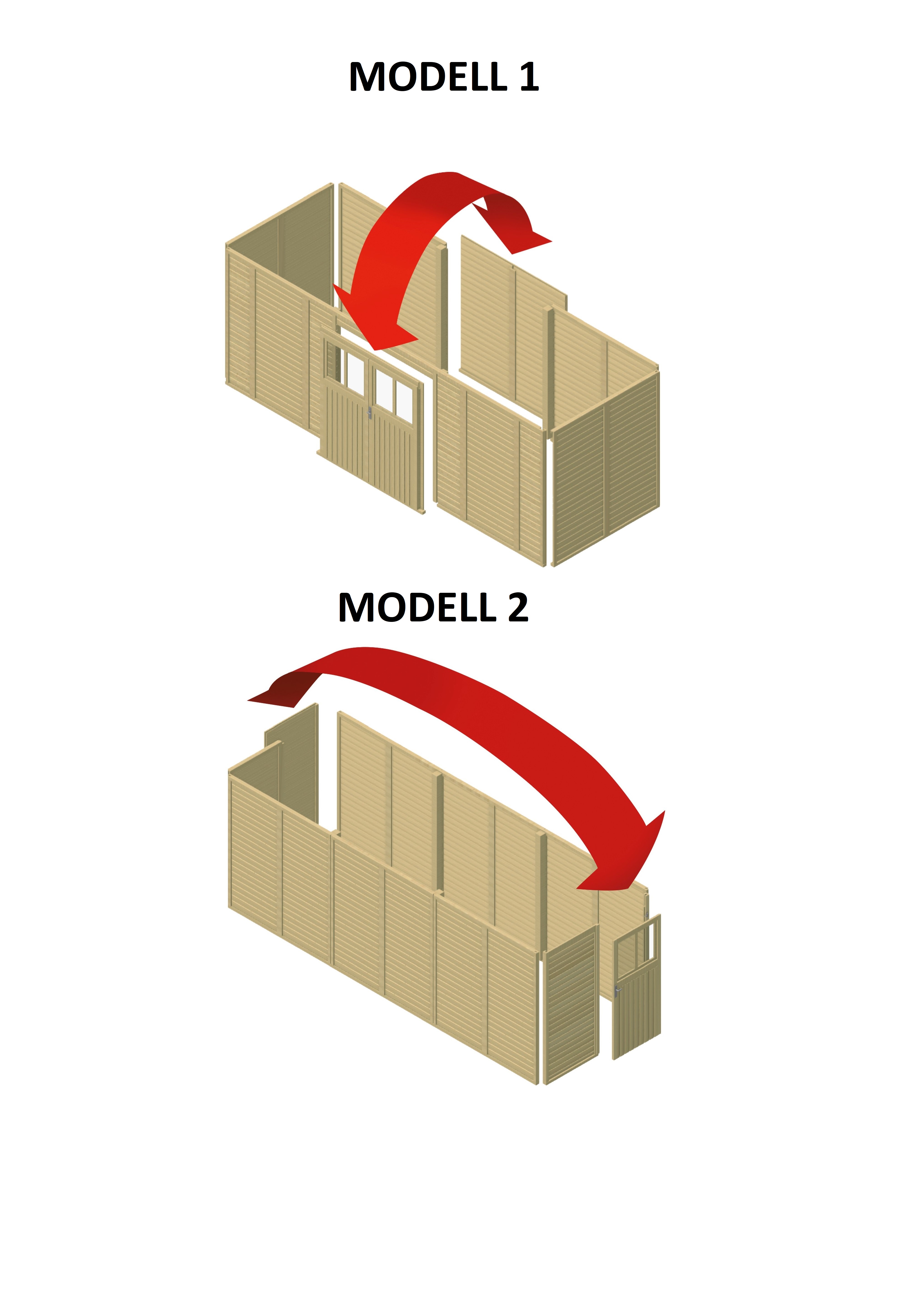 Karibu Geräteraum für Doppelcarport aus KDI-Massivholz als Zubehör für Karibu Carports