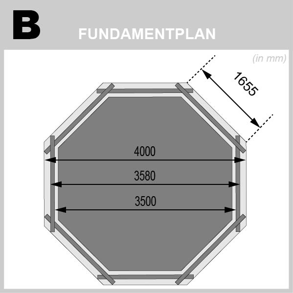Fundamentplan des Karibu Pool Modell 1