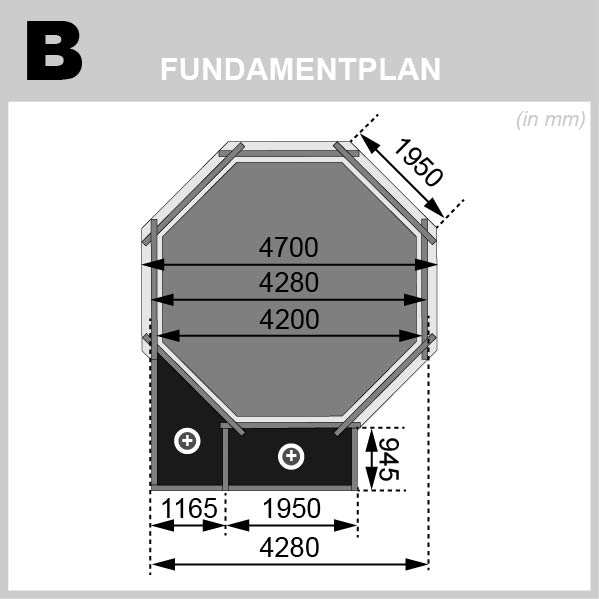 Aufbaudarstellung des Karibu Pool Modell 2 mit Wandprofilen