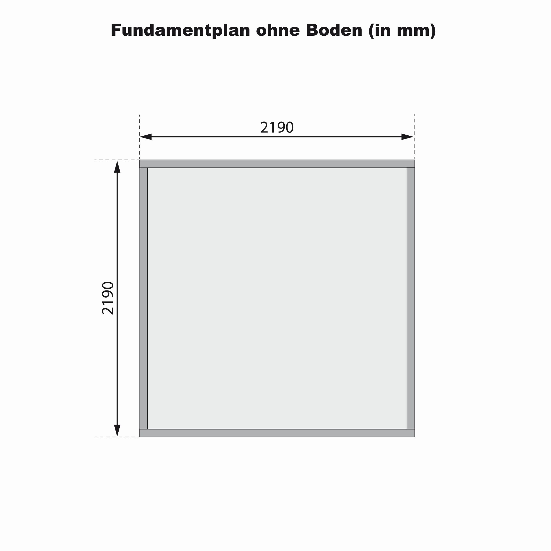 Aufbaudarstellung des Karibu Gartenhaus Benstrup 2 mit Wandprofilen und Pultdach