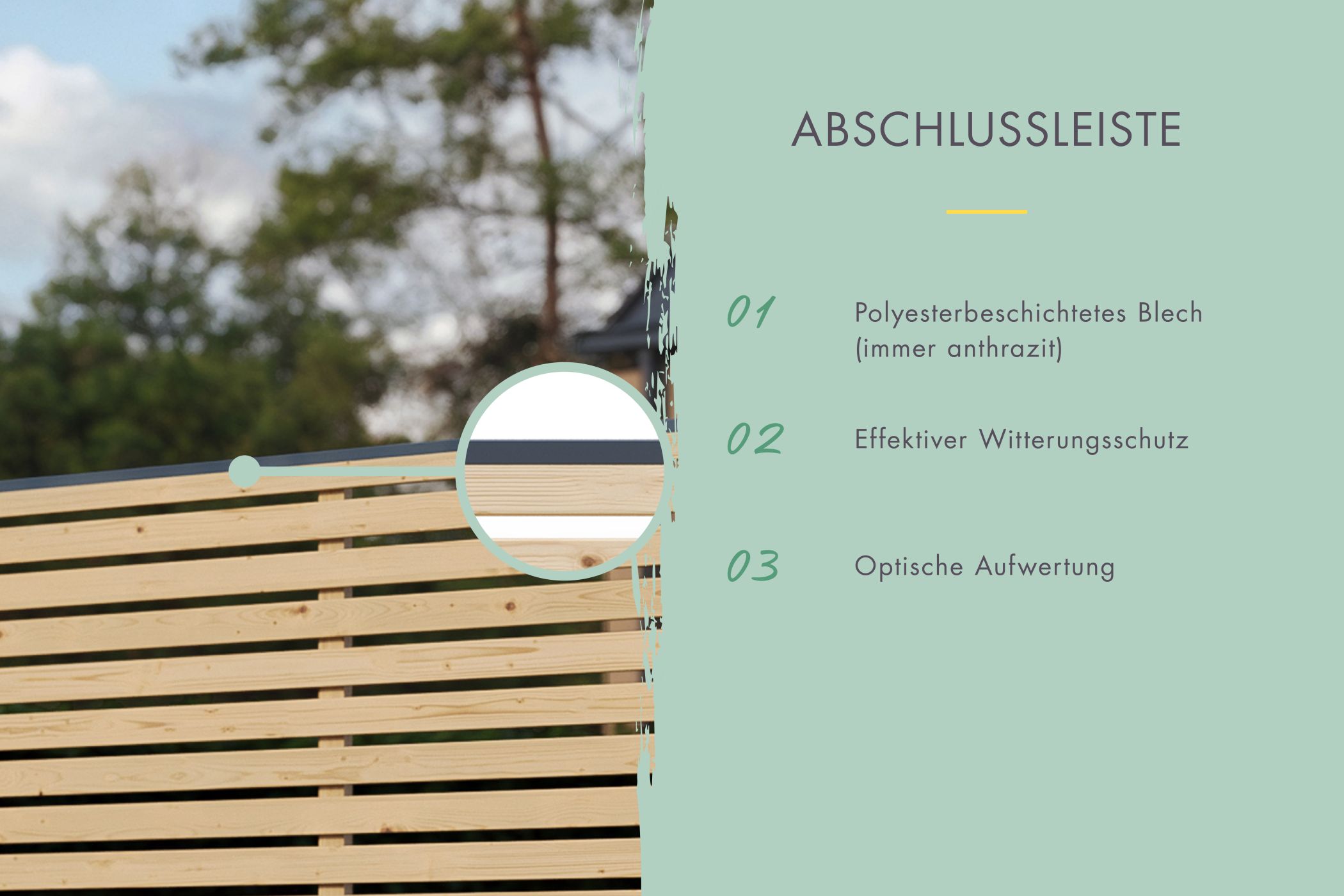 Lamellenzaun Zaunfüllung (ohne Zubehör) naturbelassen / Zaunfeld 180 x 186 cm