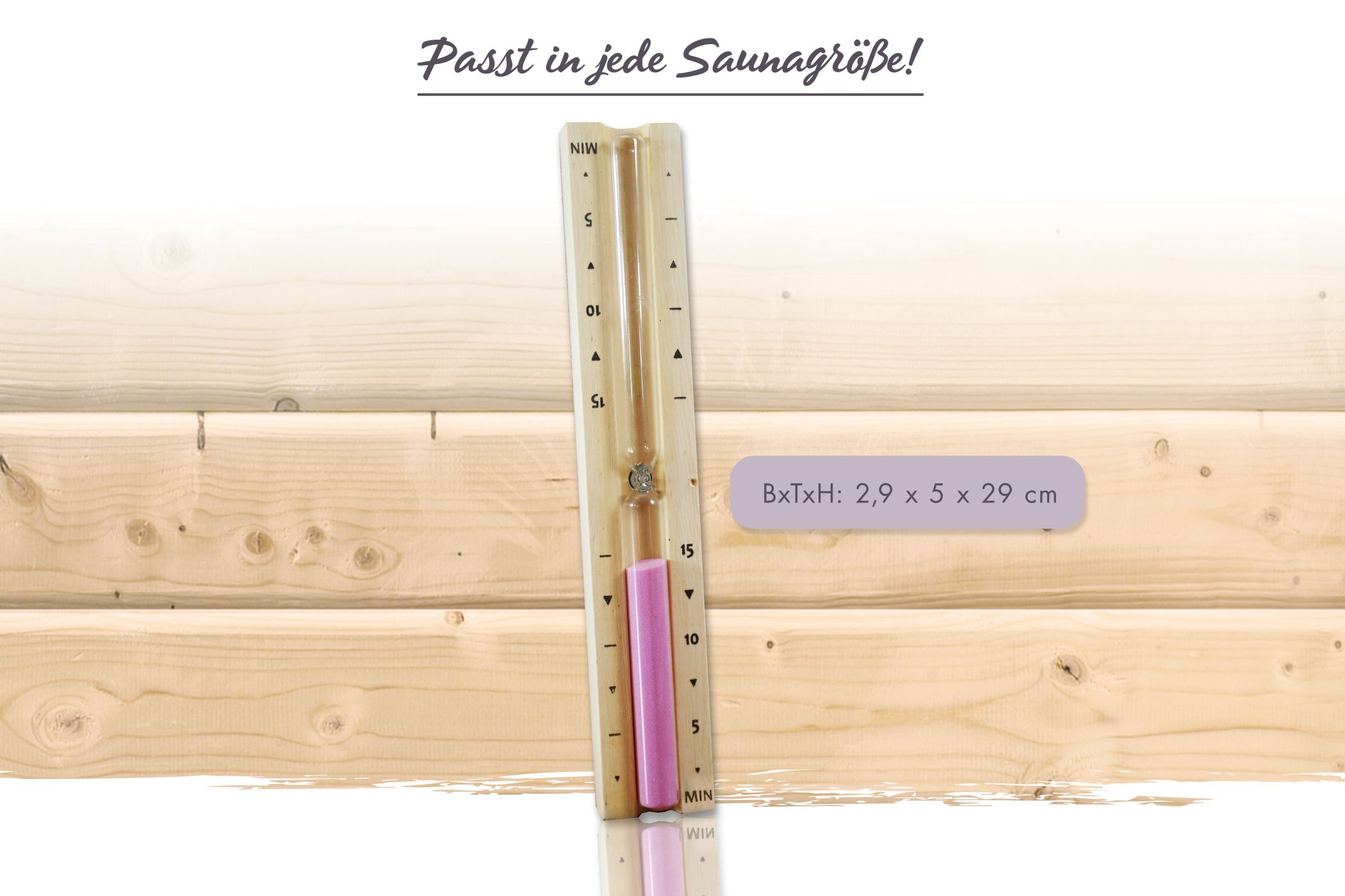 Karibu Sanduhr Classic aus Holz, im Garten aufgebaut